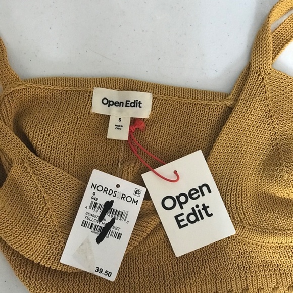 OPEN EDIT  Fringe Sweater Bralette - Yellow Harvest Size Small - Picture 6 of 8